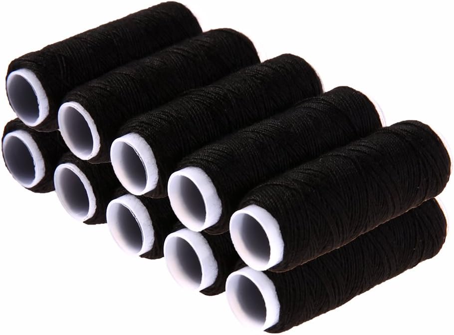 Amazon.com: 10Pcs Polyester Sewing Thread Black Hand Quilting
