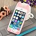 iPhone 5 5s SE Case,CKCY KoKo Cat Soft Silicone,Cute Kitty Ears Case for Apple iPhone 5 5s SE (Light Pink)