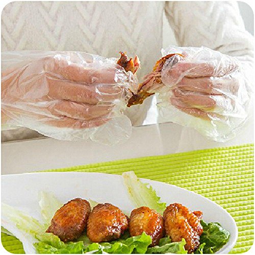 image for Wattern 100 Pcs/1000 Pcs Polyethylene BBQ Household Disposable Gloves 
