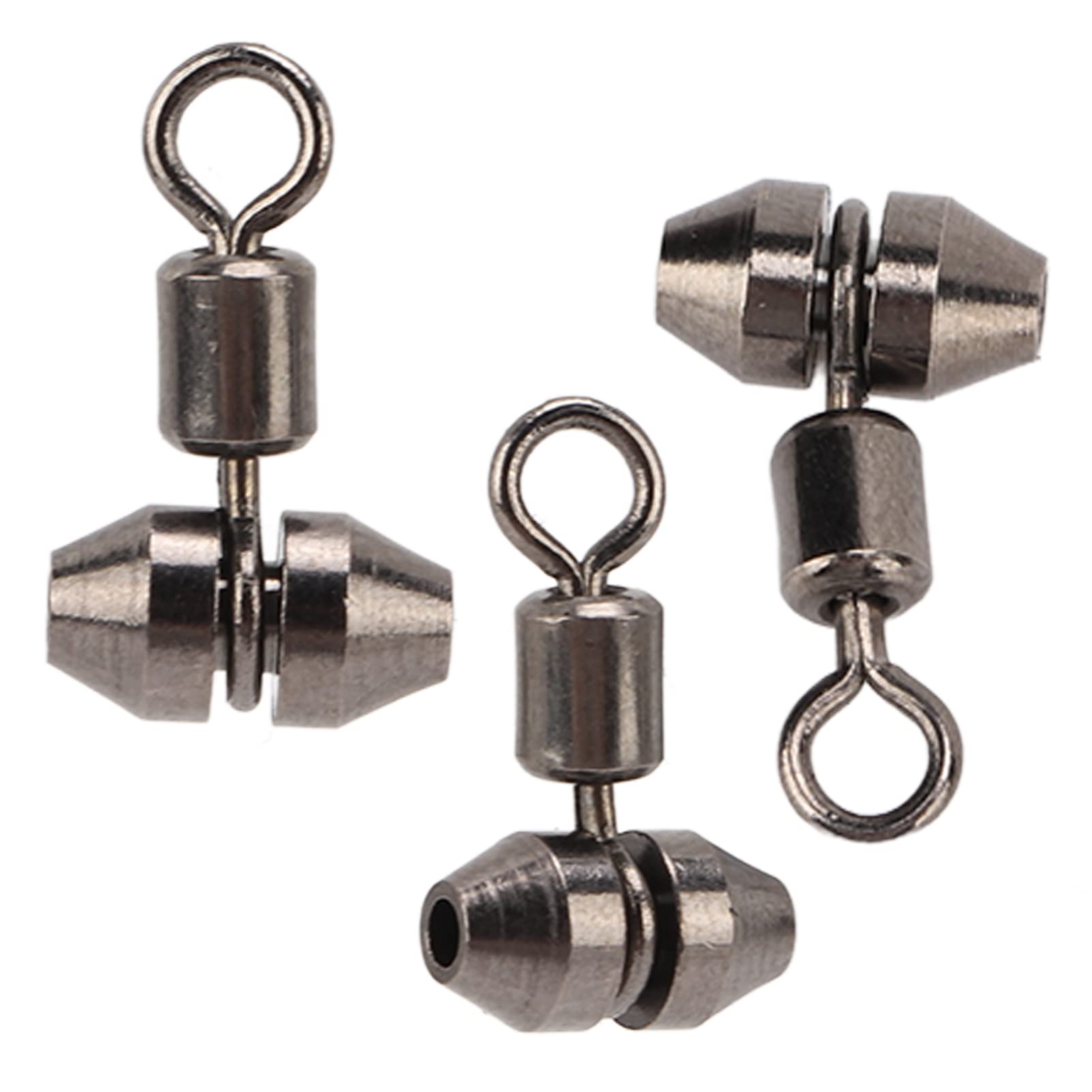 VGEBY Fishing Swivels, 10pcs 3 Way Fishing Swivels T Turn Brass Barrel Triple Swivel Cross Line Fishing Connectors Fishing Tackle Hook Line Fishing Accessories (Medium) Fishing Supplies