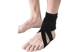 Healsmile Adjustable AFO Brace for Drop Foot Relief - Medical Foot Drop Orthotic Support for Stroke Recovery, Plantar Fasciitis & Walking Stability - Breathable Lightweight (Men/Women), Left