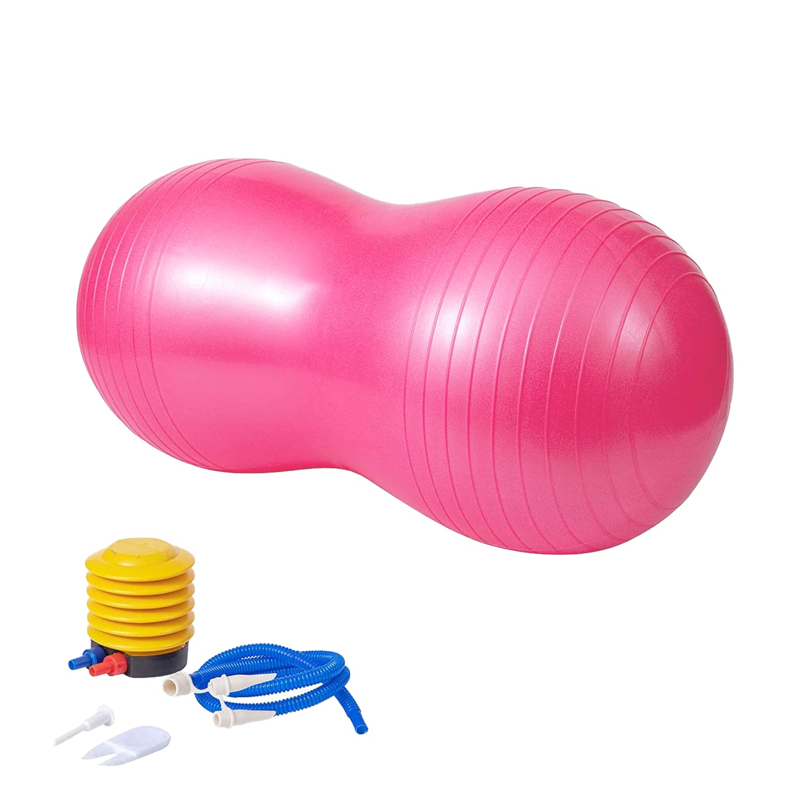 KRUIHAN Peanut Ball for Kids Therapy,Exercise Ball with Pump,Peanut Ball Sensory,Gym Ball for Yoga Home Exercise,Birthing Ball Pregnancy(Pink)