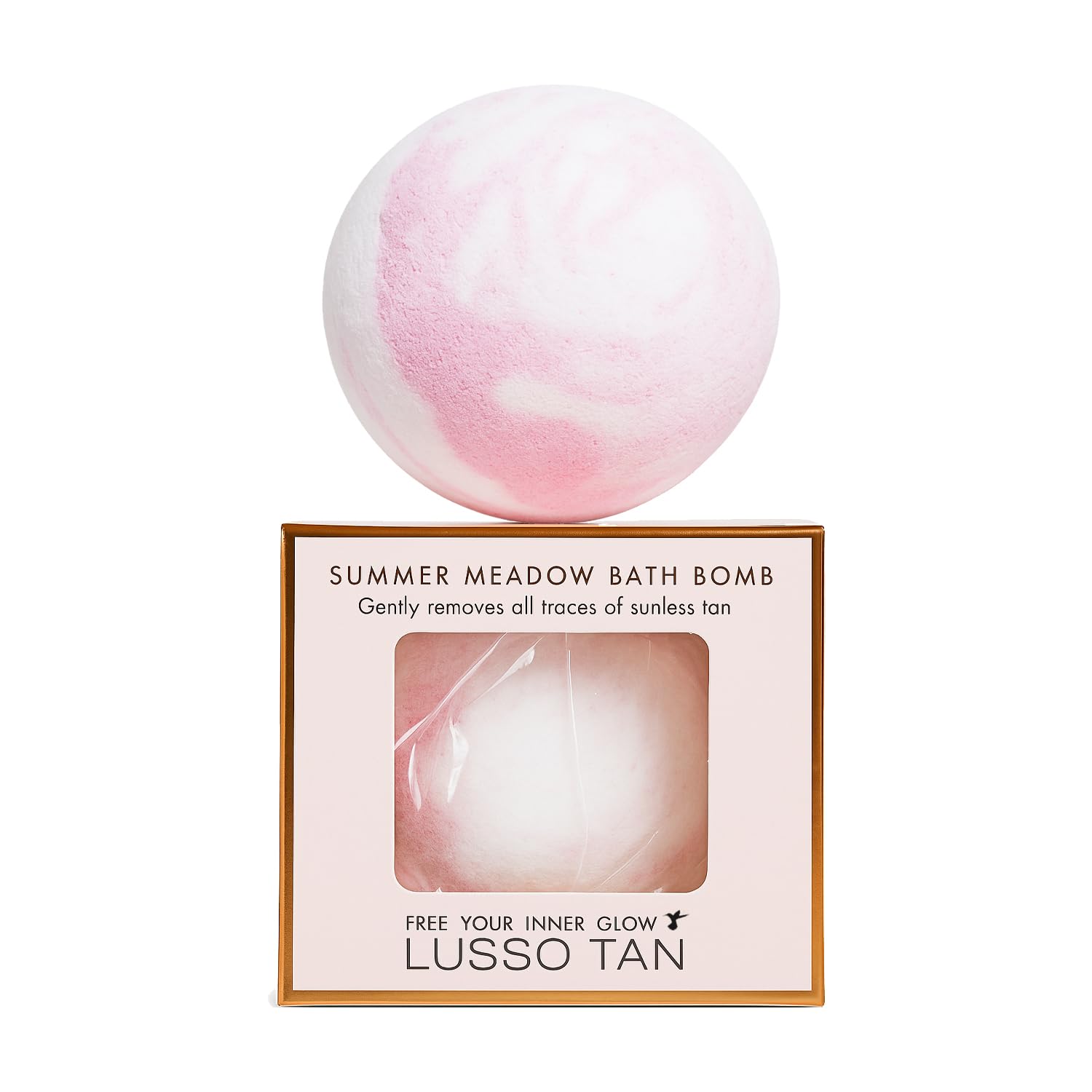 Luxury Tan Remover Bath Bomb – Lusso Tan. Organic, Vegan and Cruelty-Free Self-Tan Eraser with Natural Essential Oils. Paraben Free. Fast-Action Fake Tan Remover. Summer Meadow Fragrance.