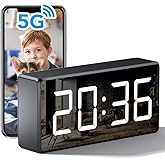 USBRMT 4K WiFi Camera Clock 5G Indoor Security Nanny Cam for Baby Monitor, Dog with Motion Detection, Night Vision