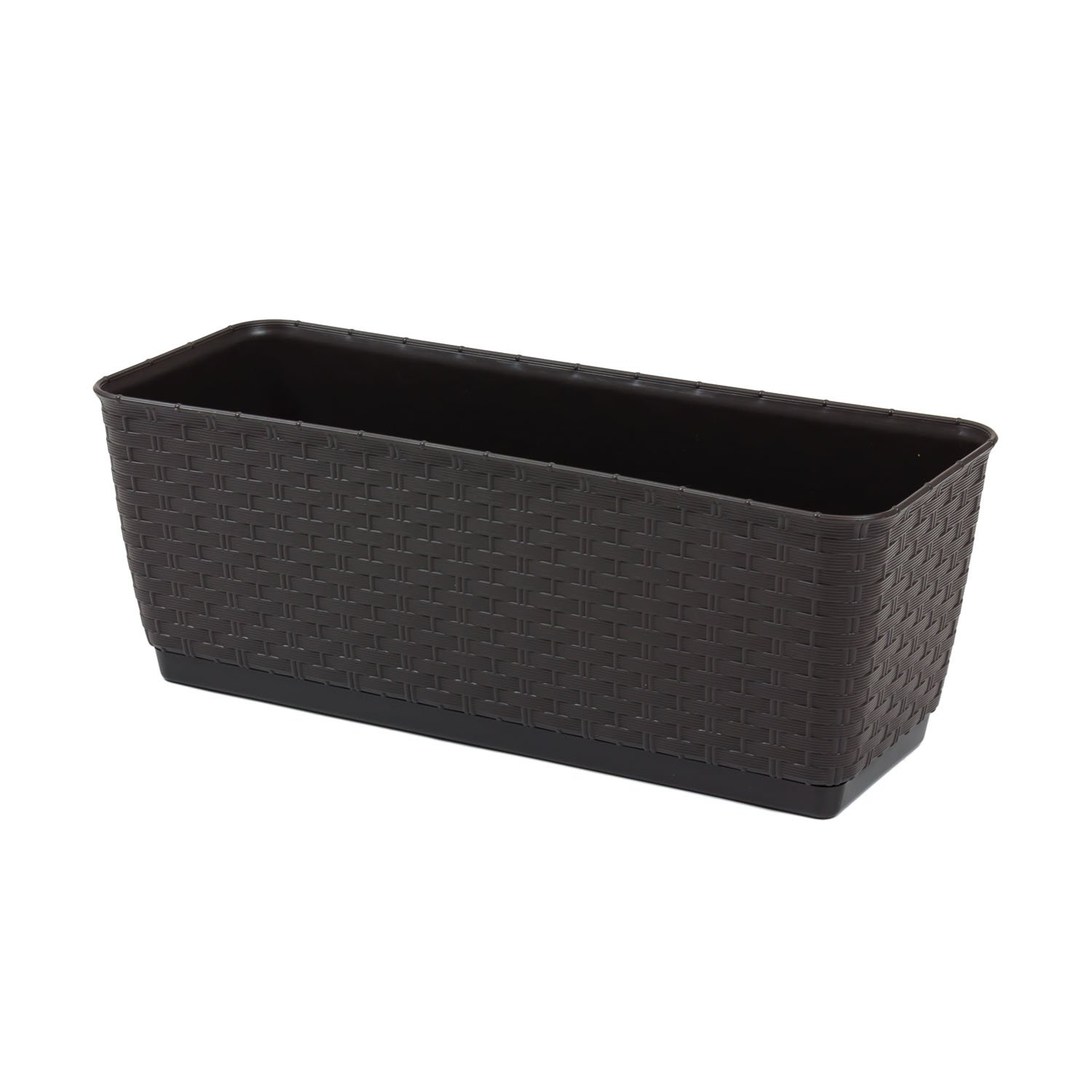 Prosper Plast DRL400P-440U 38.6 x 15.4 x 14.2 cm "Ratolla" P Flowerpot - Dark Brown