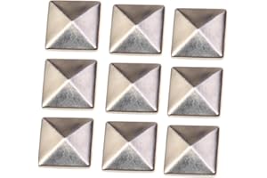 COHEALI 200 Pcs Pyramid Belt Flatback Studs Pyramid Rivet Silver Pyramid Punk Rivets Pyramid Studs Flat Back Gold Square Studs DIY Accessory Copper Studs Leather Jacket Clothing