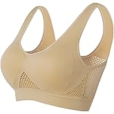 Yotselid Sport Bra for Women High Support No Underwire Yoga Work Bra Wireless Breathable Cooling Lift Comfortable Bra