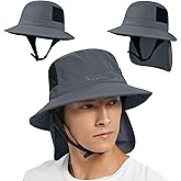 Seektop Surf Bucket Hat with UPF 50+ UV Protection, Waterproof Sun Hat with Adjustable Chin Strap for Surfing, Water Sports