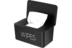 NOVWANG Wipes Dispenser, Large Capacity Baby Wipe Holder(8.3L × 4.9W × 3.9H Inches) Refillable Wipes Container with Sealing D