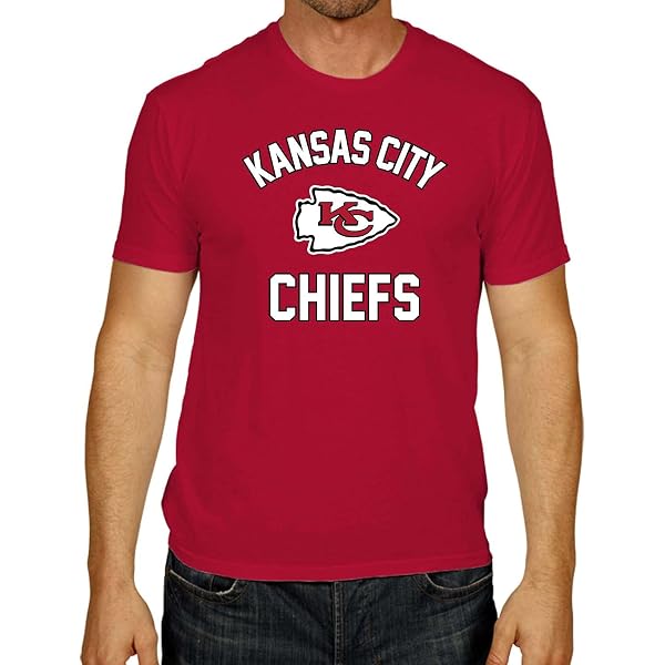 T-shirt Homme Kansas City Chiefs NFL - Taille XL, Rouge, 100% Coton, Occasion