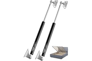 HUOPO 20 inch Gas Struts for Heavy Lid with Mounting Brackets, 200lb/890N Lift Support Strut for RV Bed, Heavy Duty Shocks Spring for Boat Hatch, Floor Basement Door, Outdoor Window, 2 Packs