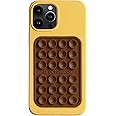 OCTOBUDDY Classic MAX - Silicone Suction Phone Case Adhesive Mount - Hands-Free, Strong Grip Holder for Selfies and Videos - iPhone and Android Compatible - 2.6″ x 3.9″, Chocolate