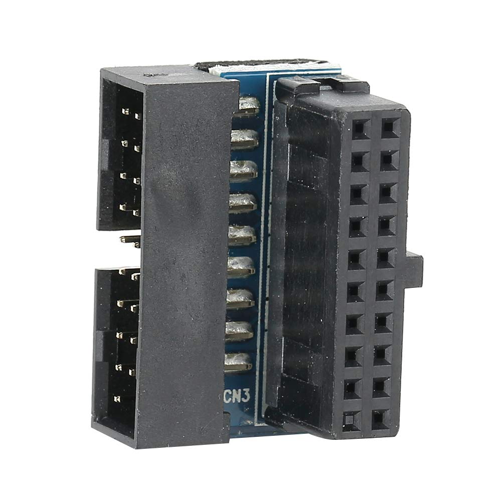 AMONIDA Motherboard USB3.0 Socket, Light Weight 90 Degree USB Socket, Black for Desktop, New Year Gift