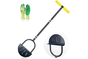 SVICCOOKQ Lawn Edger Half Moon Edger Lawn Tool Saw-Tooth Garden Edger Hand with Steel Long Handle for Grass,Borders Sidewalks,Driveways,Gardens