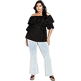 CITY CHIC Women's Plus Size Callie Off Shoulder Ruffle Top