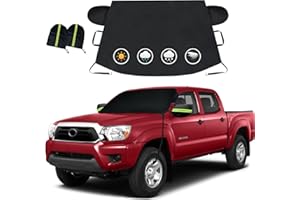 Joroamp Car Windshield Cover for Ice and Snow,600D Frost Removal Wiper Protector, All Weather Waterproof Sunshade Snow Cover with Side Mirrors Cover Fits Most Cars Trucks SUVs, XL (74 x 43 Inches)