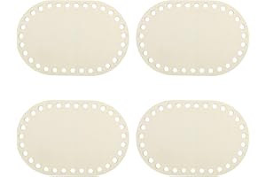 MECCANIXITY 4Pcs Wooden Basket Bottom, 3.94x5.91" Oval Blank Natural Wood Base Solid Crochet Basket for DIY Craft Weaving Bas