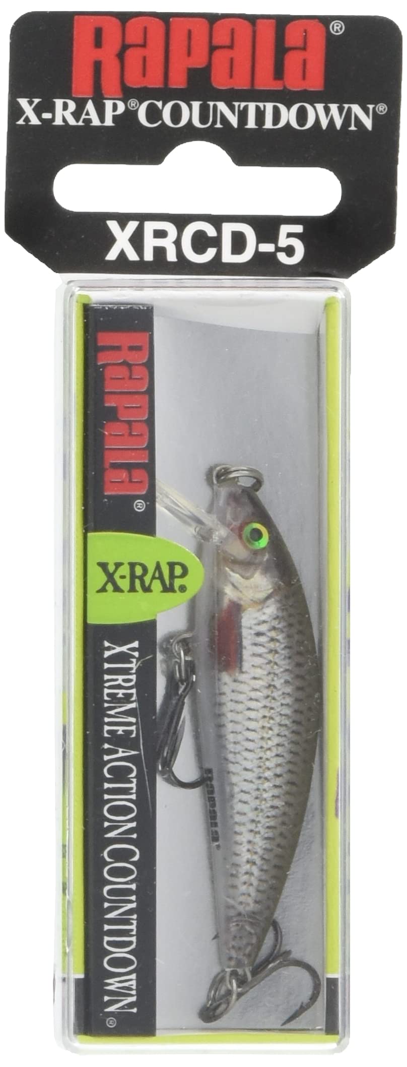 Rapala X-Rap CountDown Lure with Two No. 6 Hooks, 0.9-1.5 m Swimming Depth, 7 cm Size, Live Rainbow Trout