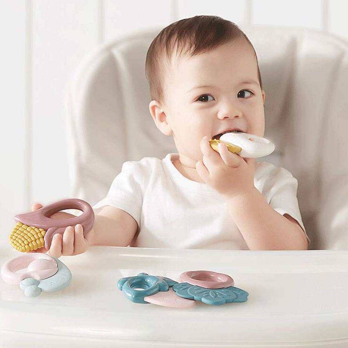 Teethers,Baby Teeth Chewing Toys, Baby Teething Supplies, Baby Toys 6-12 Months, (12pcs)