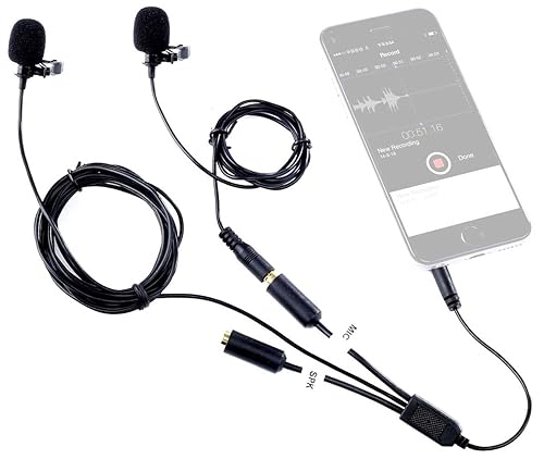 Movo Professional Lavalier Lapel Clip-on Interview Podcast