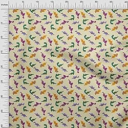 oneOone Polyester Spandex Light Yellow Fabric