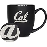 Rico Industries NCAA Schools (C) Standard 15oz Laser Engraved Matte Black Ceramic Bistro Mug - For Hot or Cold Drinks