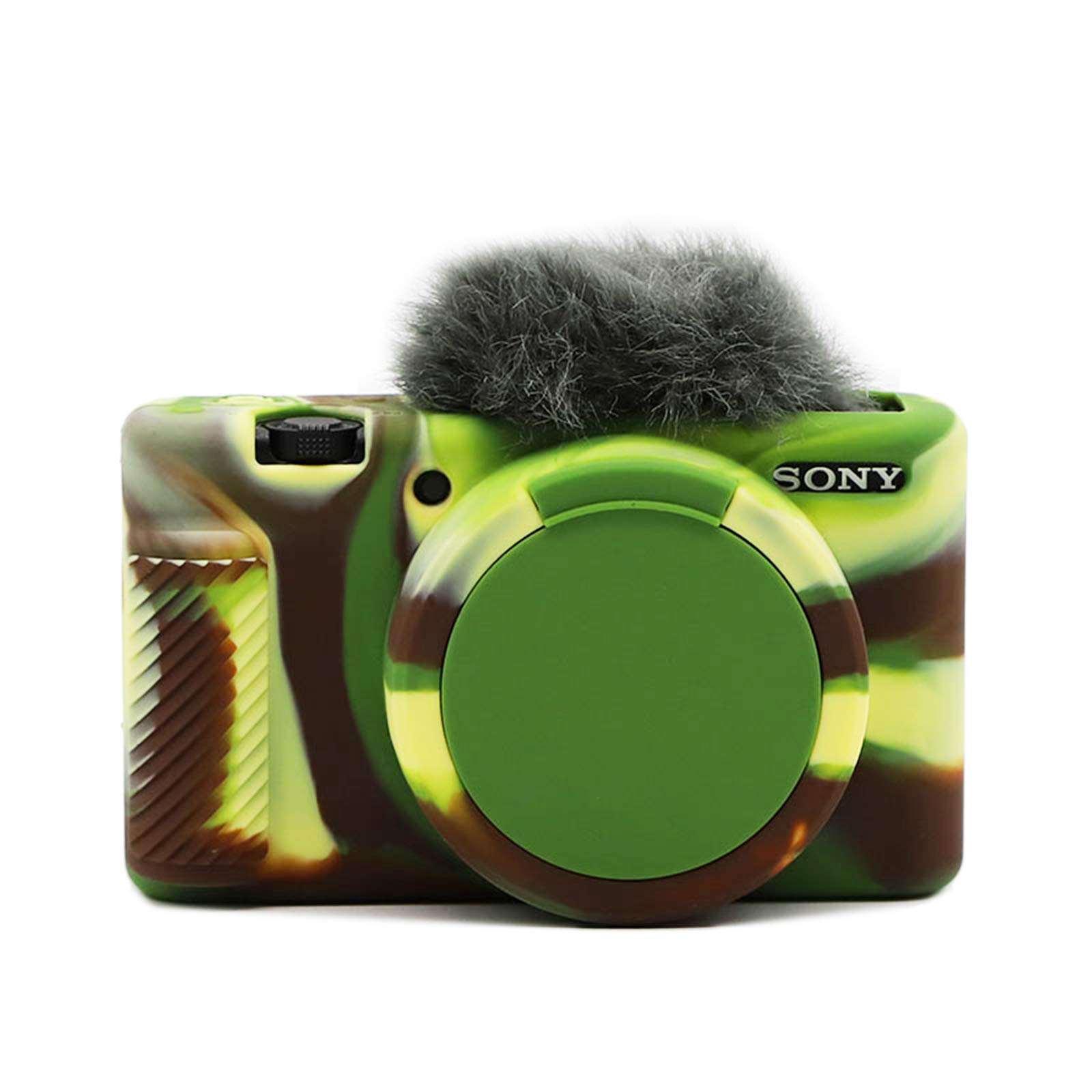Rieibi ZV-1 Case, Soft Silicone Protective Case for Sony ZV-1 ZV1 Digital Camera, Lightweight ZV1 Camera Case - Camouflage