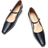C.Paravano Mary Jane Pumps Women Convertible Low Square Heels Fold-Down Heel Shoes to Sandals Versatile Casual to Dressy (Size Navy,6)