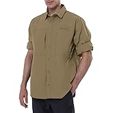 CAMEL CROWN Men's Long Sleeve Sun Protection Shirt Outdoor Cool Quick Dry Hiking Fishing Shirts Button Work Shirts
