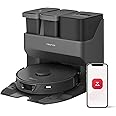 roborock S7 Max Ultra Robot Vacuum and Mop Combo, Auto Mop Drying/Washing, Self-Emptying, Self-Refilling, 5500Pa Suction, Reactive Tech Obstacle Avoidance, Black (RockDock Ultra Series)