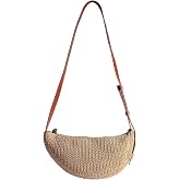 Eiyye Crossbody Bag for Women Hobo Shoulder Purse Boho Woven with Adjustable Strap Casual Summer Travel Beach Bag