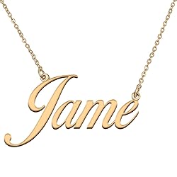 HUAN XUN Customized Custom Simple Any Name Necklace