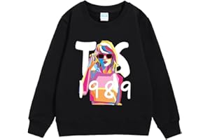 JYSwoshoe Taylor Sweatshirt for Kids Girls Casual Pullover Hooded Oversized Taylor Concert Sweatshirt for Teen 6-14 Years