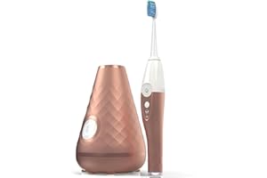Tao Clean UV Sanitizing Sonic Toothbrush and Cleaning Station, Electric Toothbrush, Dual Speed Setting, Rose Gold