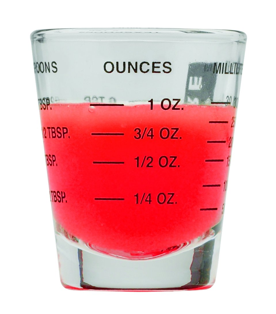 Mini Measure MultiPurpose Liquid and Dry Measuring Shot Glass, Heavy