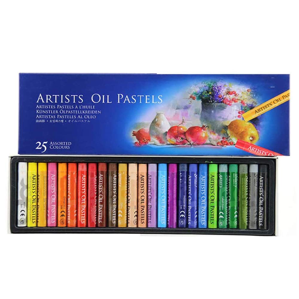iNelihoo 25Pcs Professional Oil Pastels Set Art Soft Oil Pastels Painting Drawing Pens Soft Colouring Drawing Crayon Painting Oil Pastel for Indoor Activities At Home Art