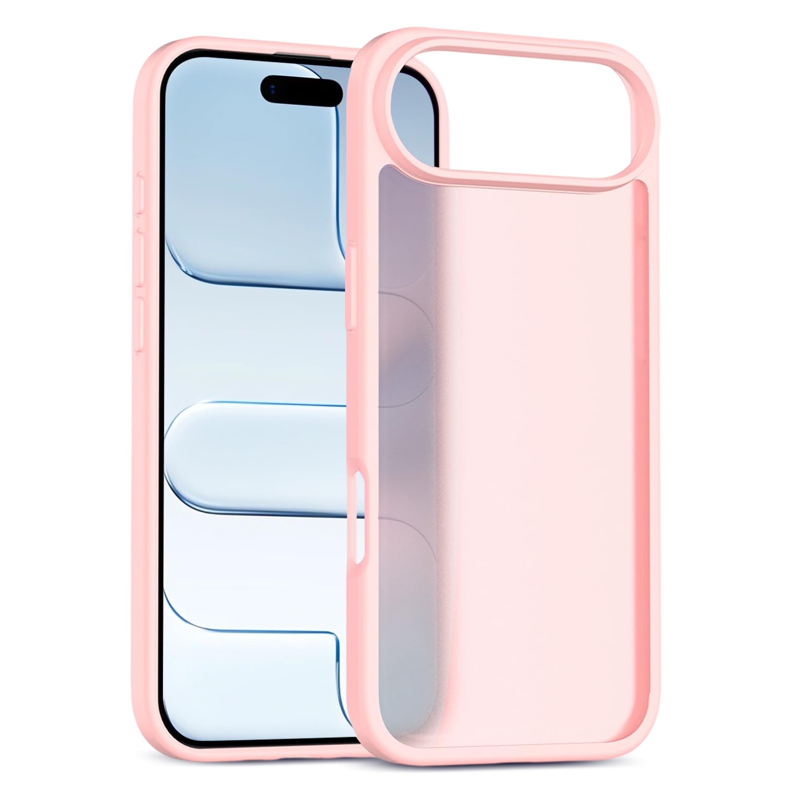 Photo 1 of TENOC Phone Case Compatible with iPhone Air, Pink Case Translucent Protective Bumper Matte Hard Back Cover for 6.5 Inch