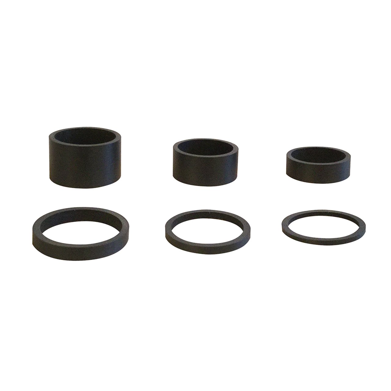 Cervus 6PCS Light Weight UD Carbon Matte Black Headset Spacers 1 1/8"-2mm,3mm,5mm,10mm,15mm,20mm