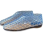 Jelly Mesh Ballerine da donna Clear Hollow Scarpe comode estive slip-on Ballerina PVC gelatina scarpe per le donne, rosa, 39.5 EU
