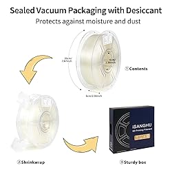 iSANGHU Clear 3D Printer Filament 1.75mm, High