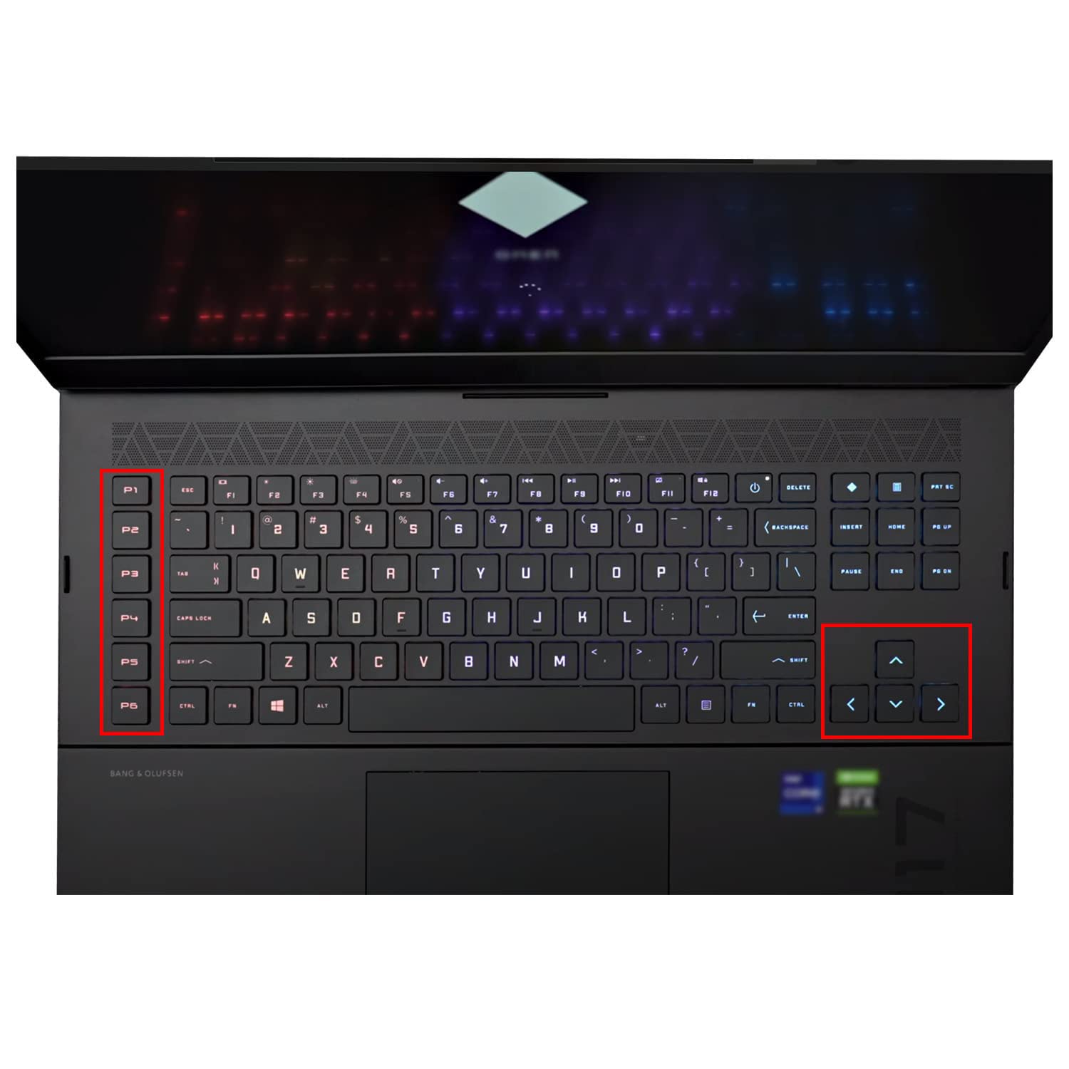 MiNGFi TPU Keyboard Cover for HP Omen 17.3" 17-ck0000(2021) - Transparent