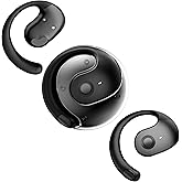 Xmenha Over The Ear Earbuds Open Ear Buds Headphones Over Ear Air Bone Conduction Earbuds Earphones Bone Conducting Air Bone Conduction Headphones Bluetooth Over-Ear Black