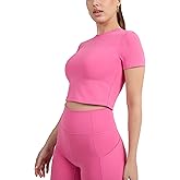 YITTY Active Women's Ultraluxe Essential Crop Tee, Athleisure, 4-Way-Stretch
