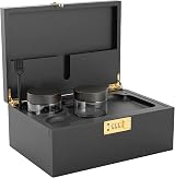 UkGlass Large Bamboo Wooden Stash Box with Combination Lock and Rolling Tray view 3