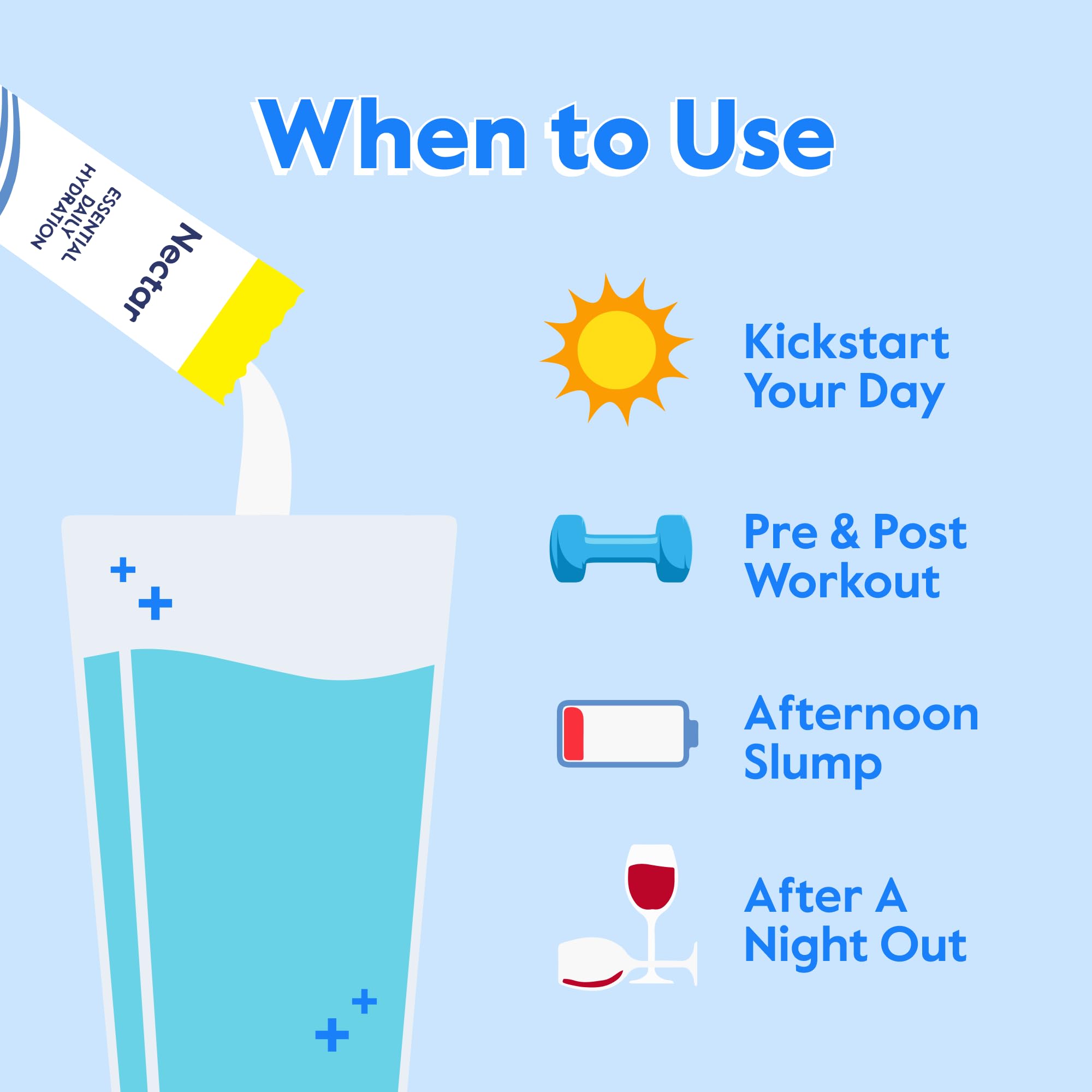 Nectar Hydration Packets - Electrolytes Powder Packets - Sugar Free & 0 Calorie - Organic Fruit Liquid Daily IV Hydrate Sticks for Dehydration Relief & Rehydration (Tropical 30 Pack)