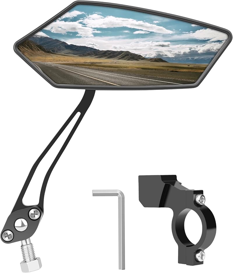 Diyife Bike Mirror Right 1PC HD Wide Angle 360° Adjustable 22-25mm Handlebar