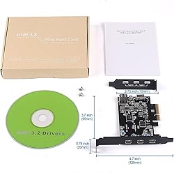 Sinefine PCI-E to USB 3.2 Expansion Card,3.2 gen2