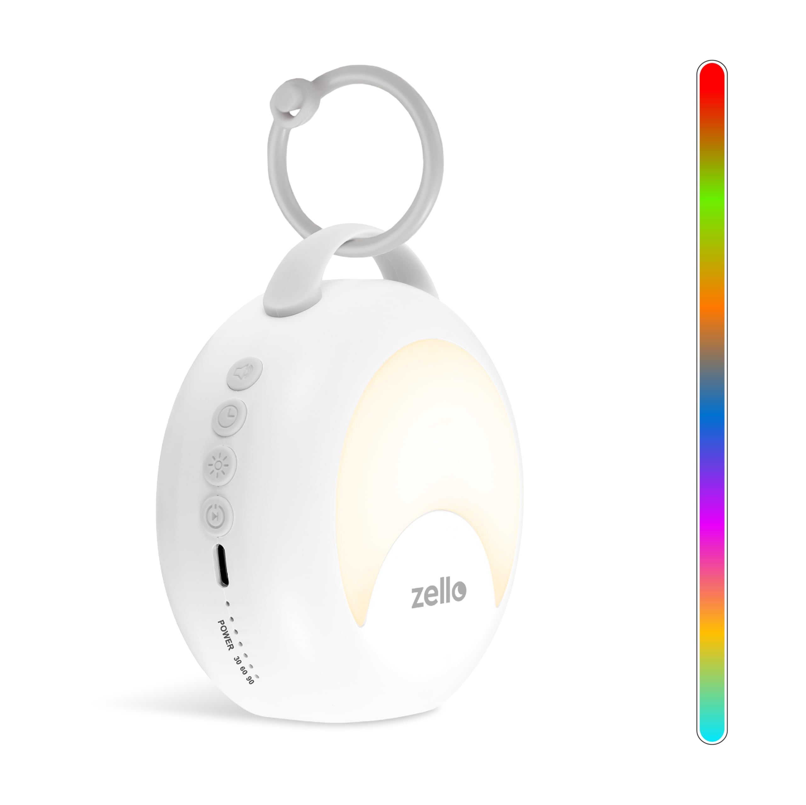 Zello YourVoice Portable White Noise Machine – Baby Sleep Aid 30 Sounds Voice Record for Seperation Anixety Night Light Sleep Timer 20hr Battery Travel Pram Pushchair Cot