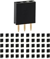 CHANZON 3 Pin Header Strip 2.54mm Straight Female Gold Plated 50pcs Arduino PCB view 1