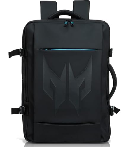 acer Predator Rolltop Gaming Backpack, Water Resistant Lightweight Travel Backpack Fits and Protects Up to 15.6